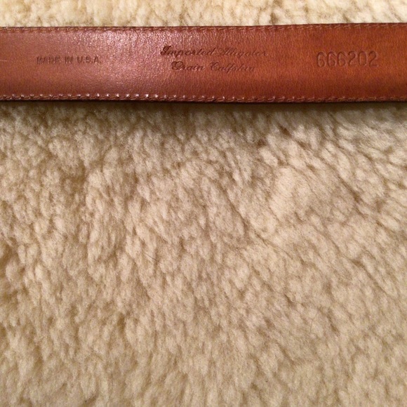 Vintage Hartnell alligator pattern brown leather belt - Picture 8 of 13